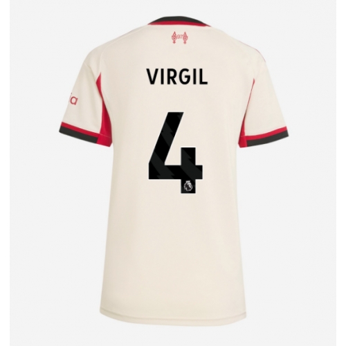 Billige Fotballdrakt Liverpool Virgil van Dijk #4 Replika Bortedrakt Dame 2025-26 Kortermet Billige Fotballdrakt Liverpool Virgil van Dijk #4 Replika Bortedrakt Dame 2025-26 Kortermet